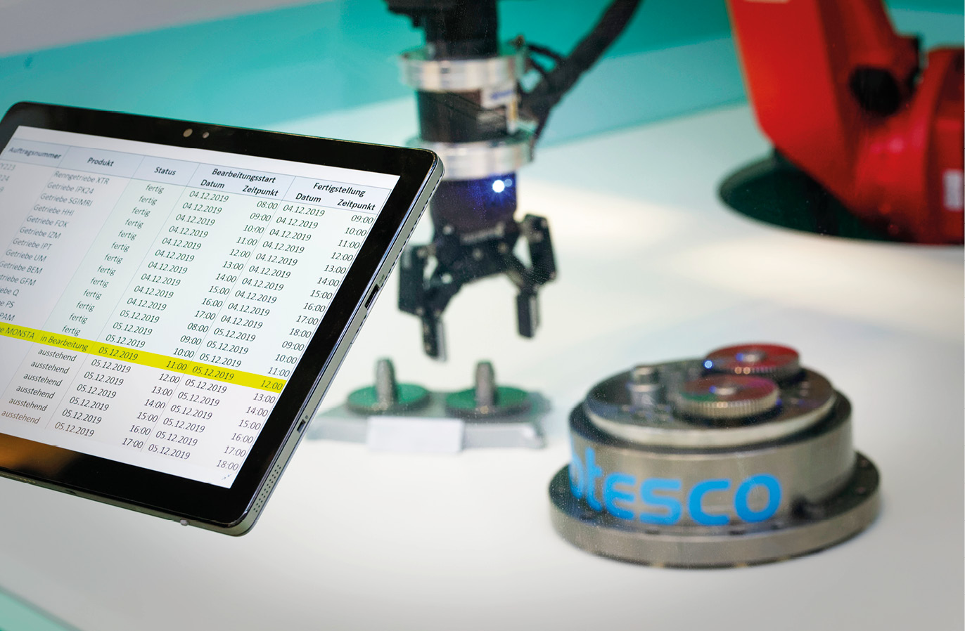 Fertigungssysteme und Produktionssteuerung mit dem Tablet 