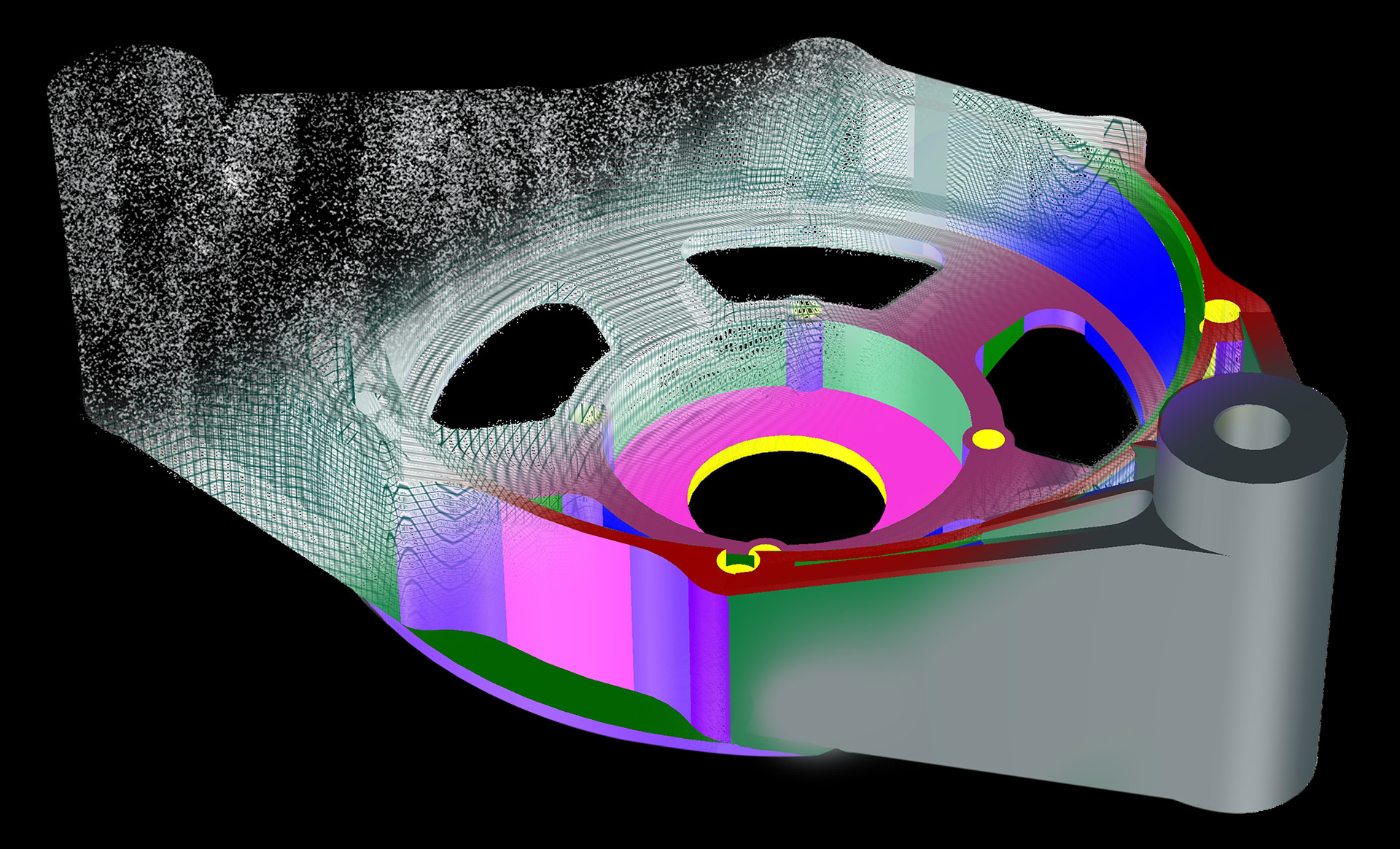 From a 3D point cloud to a parameterized 3D CAD model