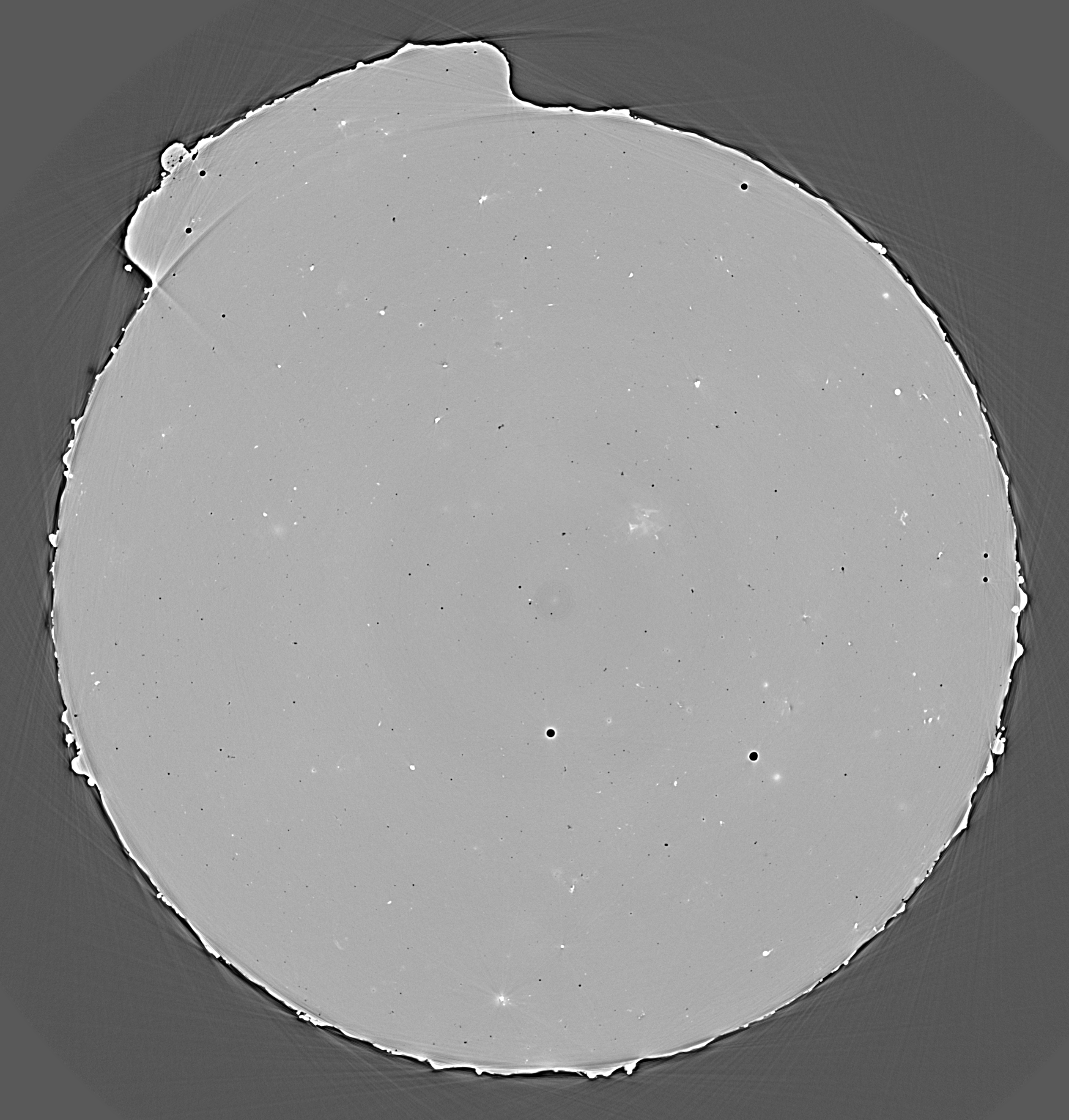 Micro-computed tomography cross section of a sample